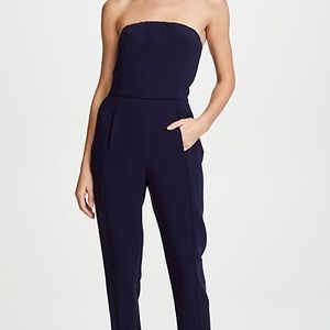 Black halo iris jumpsuit size 4 navy NWT